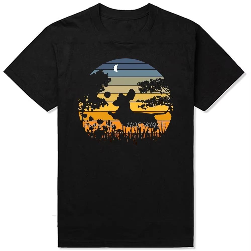 

Винтажные футболки с изображением собаки таксы в стиле ретро, летний стиль, графическая уличная одежда, короткий рукав, подарки на день рождения, футболка, мужская одежда S