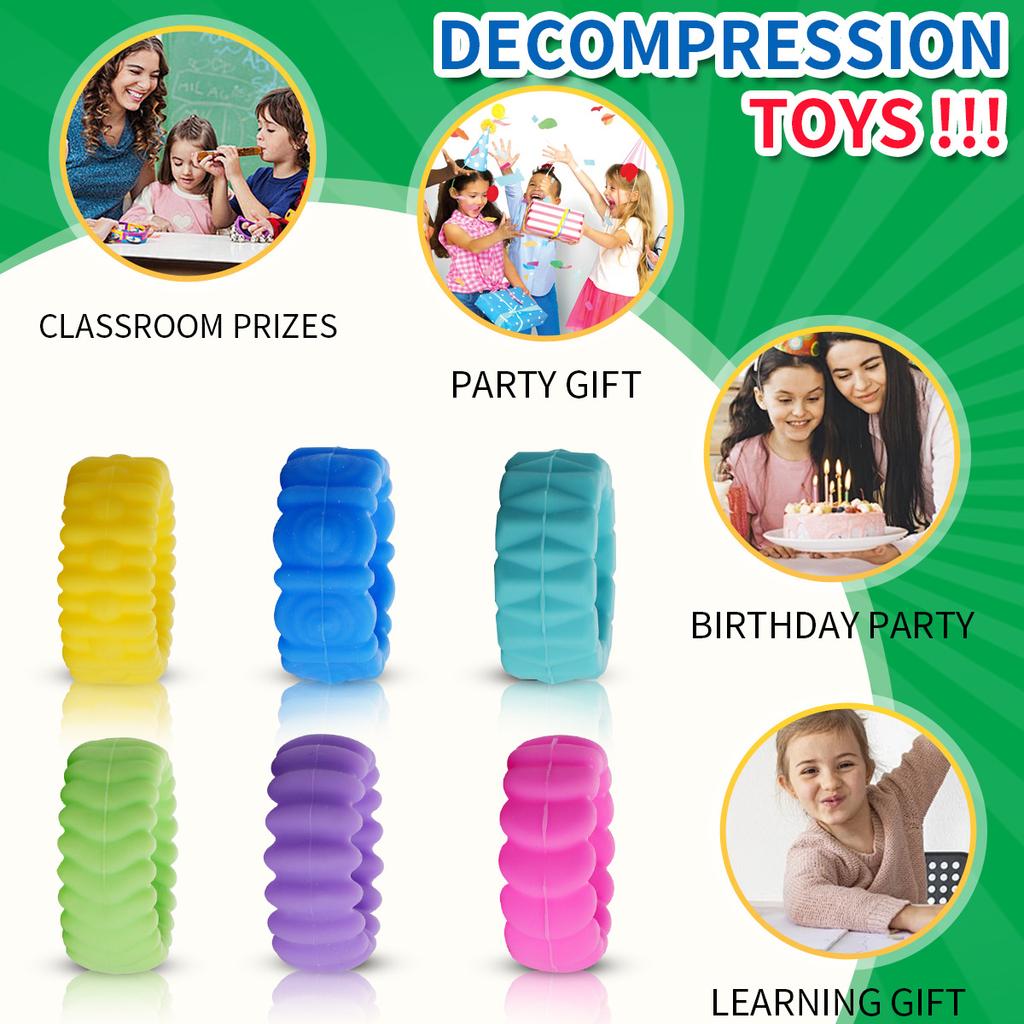 6/12/18 SZT Pierścionki Sensoryczne Zabawki Fidget Autyzm Uspokajające Redukcja Stresu Zestaw Pierścionków na Palce Prezenty dla Dzieci Nagroda w Klasie dla Ucznia