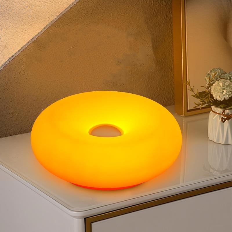 Circular Wall Lamp, Bedroom Touch Orange Bedside Lamp, Ambient Light