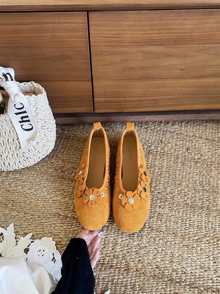Leather Soft Sole Flat Bottom Retro Doudou Mary Jane Single Shoes Women's 2025 Fashion with Skirt Ballet Grandma Shoes Trend