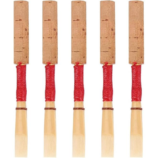 Ejoyous Oboe Reeds for Beginners, 5pcs Oboe Reeds Medium Soft with Plastic Tube, Bamboo Oboe Reeds Medium Strength Instrument Accessories