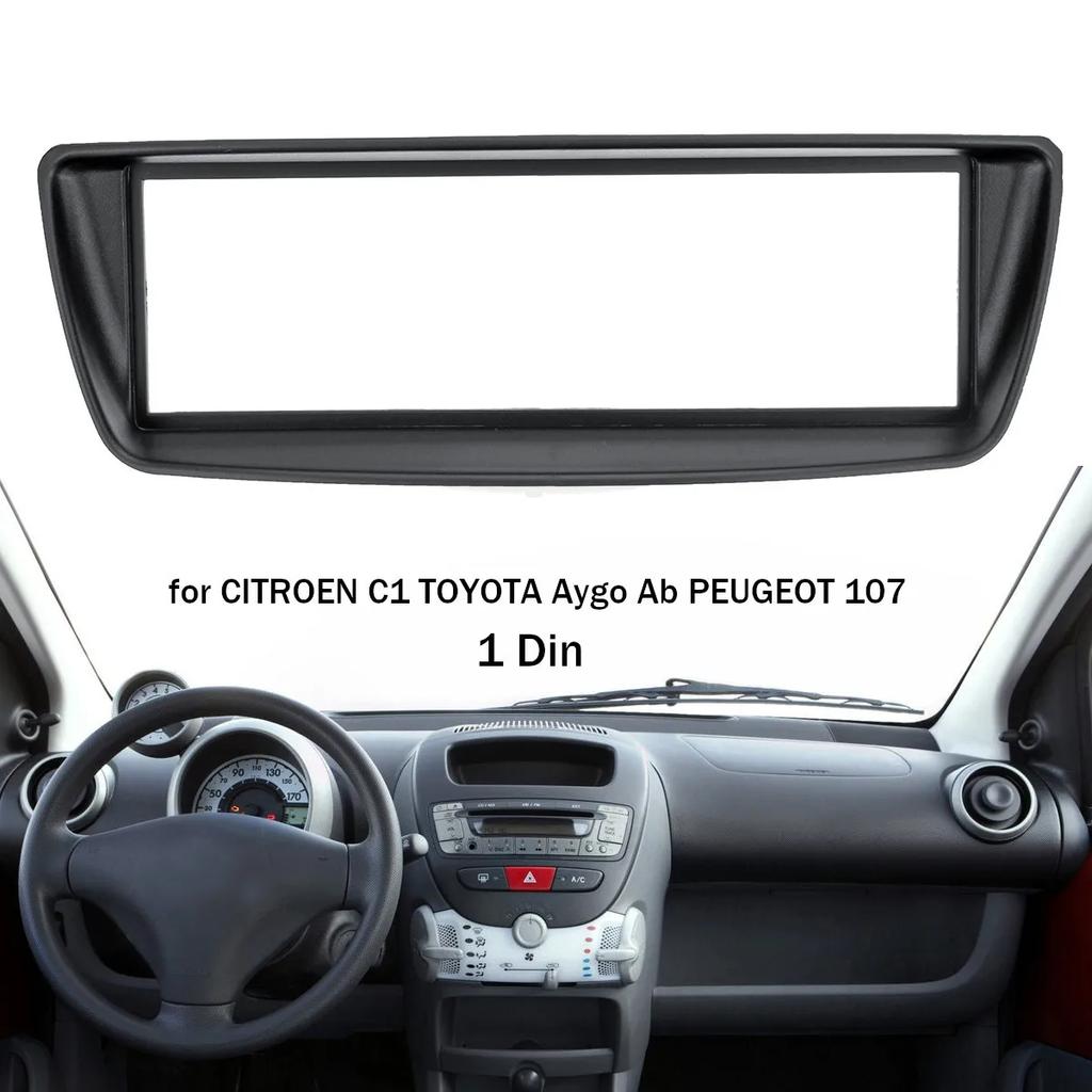 For Citroen C1 for Peugeot 107 Car Stereo Radio Fascia Panel Plate Frame CD Panel Dashboard Audio Frame