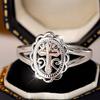 New Design with Shiny Geometric Dual Color Cross Exquisite Jewelry, European and American Exquisite Personality Temperament Ring
