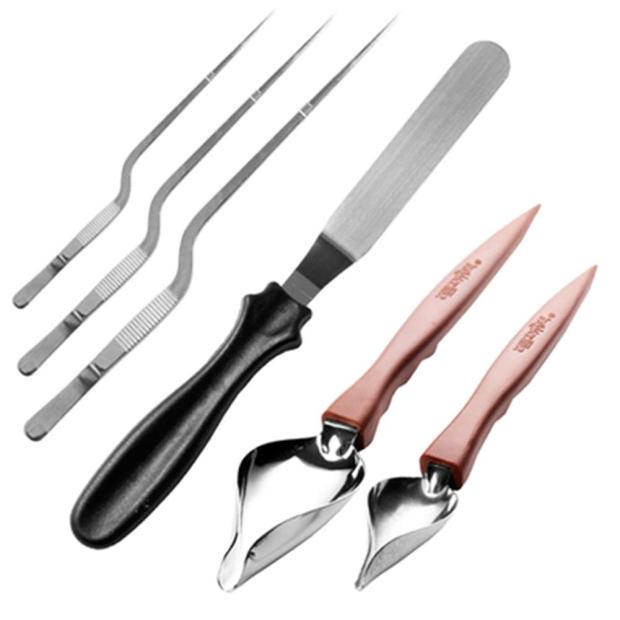 Molecular Gastronomy Bent & Straight Tip Cooking Tweezers for Western & Chinese Cuisine