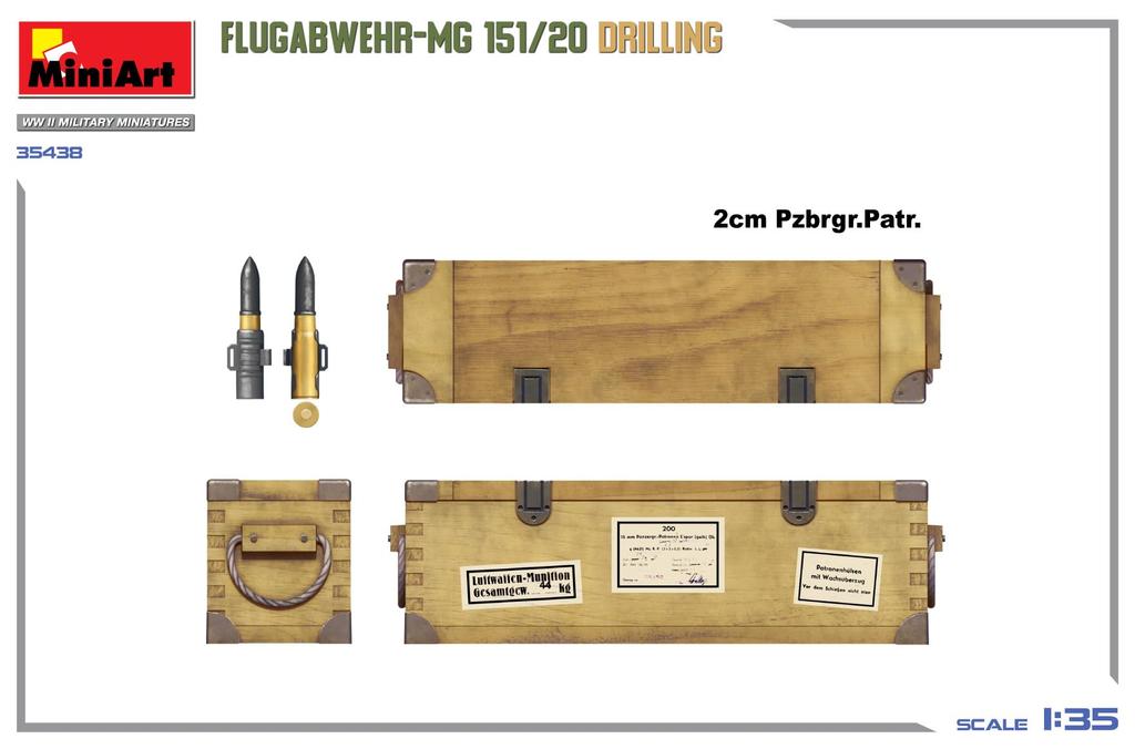 MiniArt German 2cm Triple Gun Drilling 1/35 WW.II Anti-Aircraft 151/20