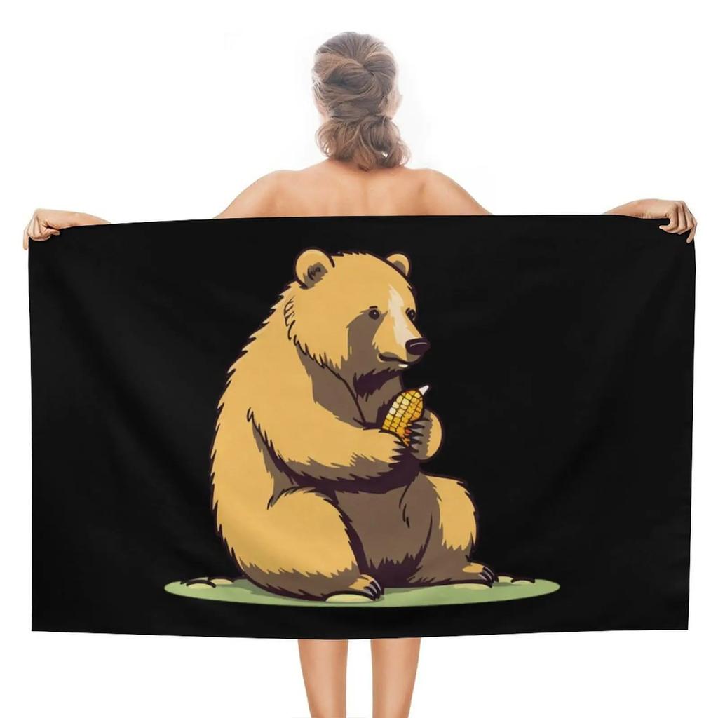 Bear Pattern Beach Towels Quick Dry Oversized Beach Blanket Sand Free Travel Swimming Yoga Bath Towel For Adults And Kids