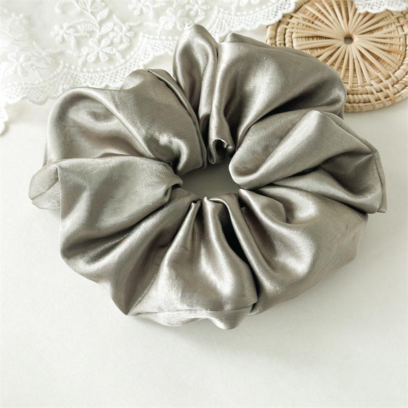 

Lace-up Large Hairband for Girls with Low Ponytail, Elastic Hair Tie, Simple and Elegant, Durable Large Hair Bow, Head Accessory. кавовий