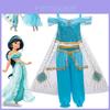 Elegante Fantasia de Cosplay da Princesa Jasmine para Meninas Conjunto de Vestido Macio e Confortável
