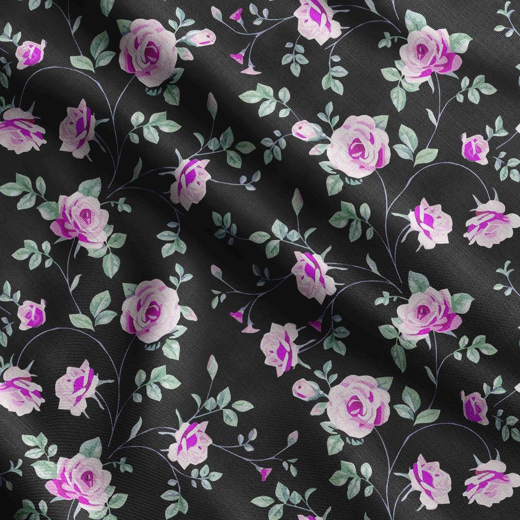Soimoi Floral Vintage Print Cotton Cambric Quilting Fabric Sold by The Yard 42 Inch Wide Medium Weight Cotton Fabric Sewing Supplies