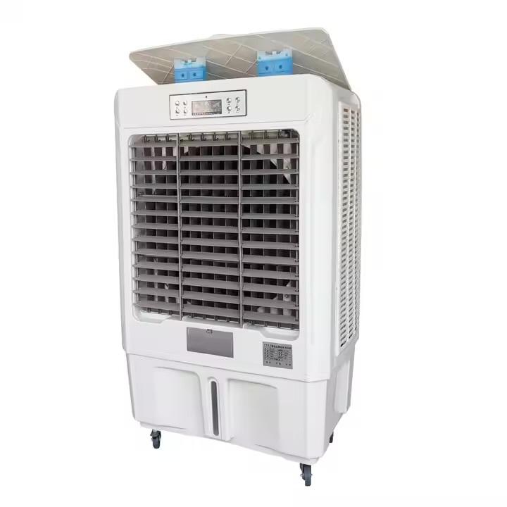 

Industrial Air Cooler Fan 150L Large Water Tank Evaporative Cooling System Electric Floor Standing Essential Motor Bearing UK