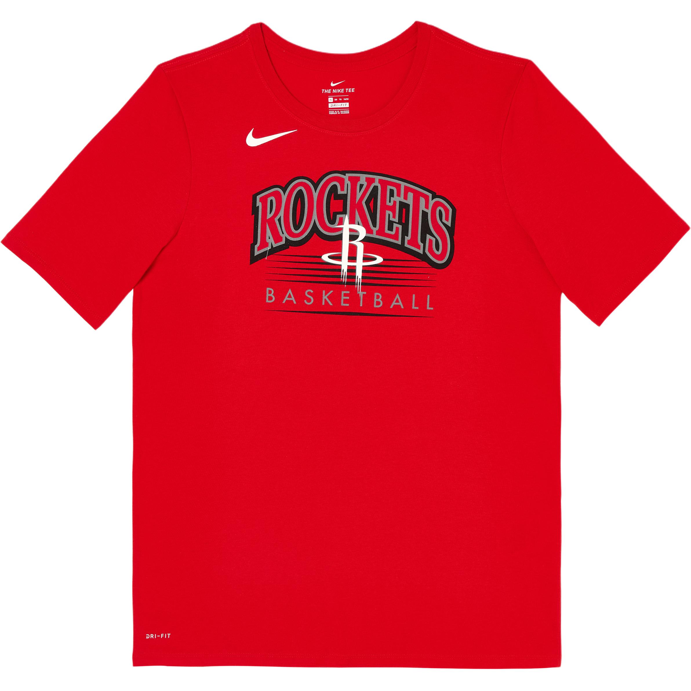 

Nike NBA Dri-Fit T-Shirt Houston Rockets Logo Sports Quick-Dry Basketball Short Sleeve Kids Tops 3Z2B7BAYX-RCK M