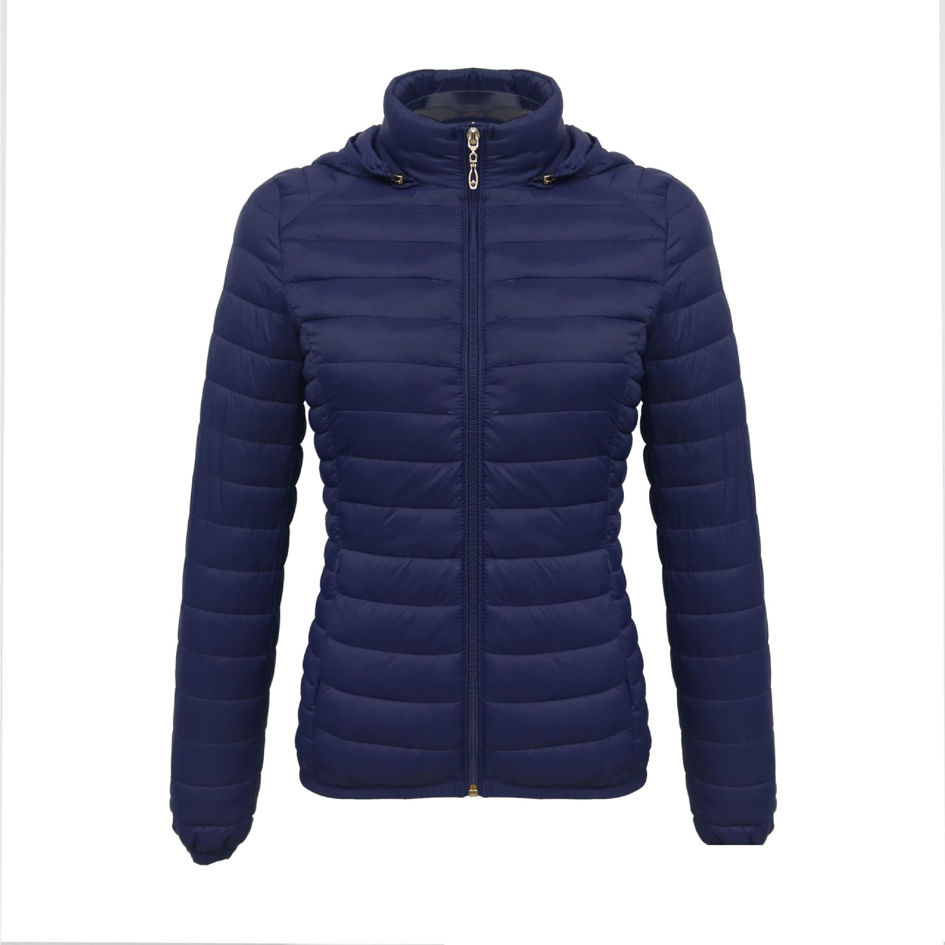 

Зимняя парка Пуховик с подкладкой Женское пальто Капюшон Уличная теплая верхняя одежда Сумка L темно-синий