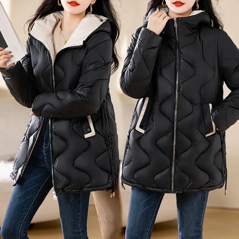 Down Padded Jacket, Light and Loose, Warm Padded Jacket, Fashion Hooded National Style Thickened Winter Jacket for Women