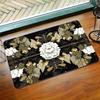1PC Symmetrical Floral Kitchen Rug Non-Slip Door Mat Pop Design Bathroom Rug Bath Mat Carpet for Home Sink Laundry Decor