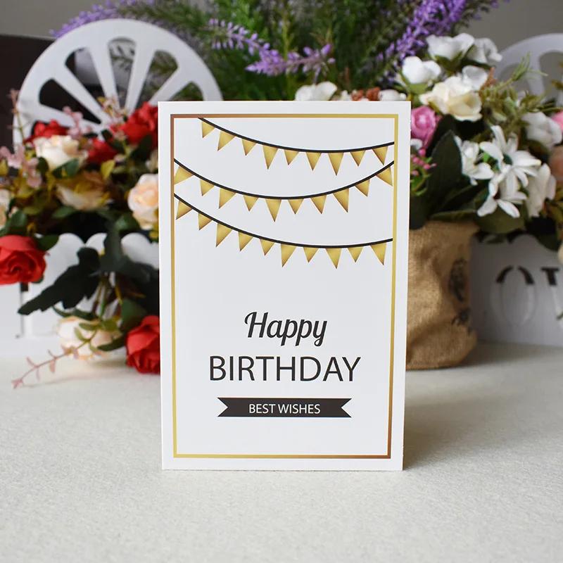 

10 шт. Индивидуальные открытки с благодарностью, объемные открытки на день рождения для детей, открытки с конвертами, приглашения, пустые внутри поздравительные открытки