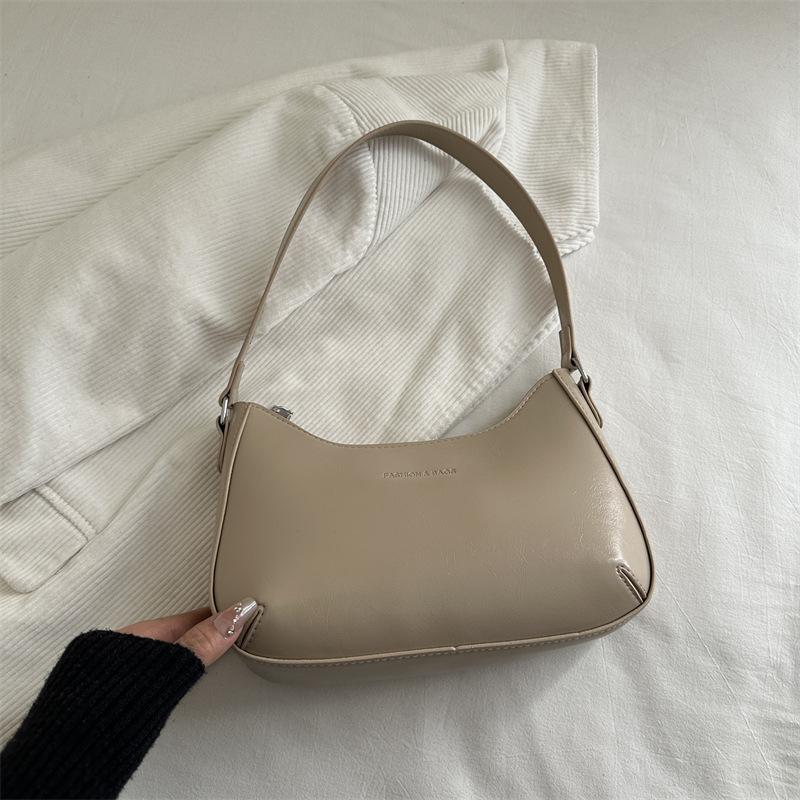 Women Vintage Simple Armpit Shoulder Bag Fashion Daily Small Square Dumpling Bag