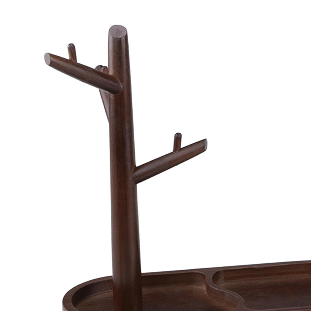 Bamboo Necklace Storage Holder Cufflinks Watch Anklet with Branch Earring Jewelry Stand