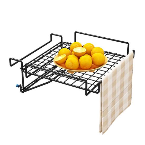 Foldable Kitchen Storage Rack Cabinet Organizer Strong Load-bearing Simple Installation Heavy Duty Storage
