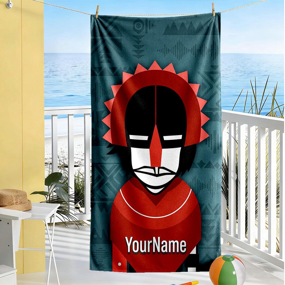 Incredibox Customized Name Beach Towel Super Soft Microfiber Quickdry Fabric