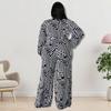 Spring and Autumn Women's Jumpsuit Large Size Comfortable Casual Tied Long Sleeve One-piece Straight Pants Trousers