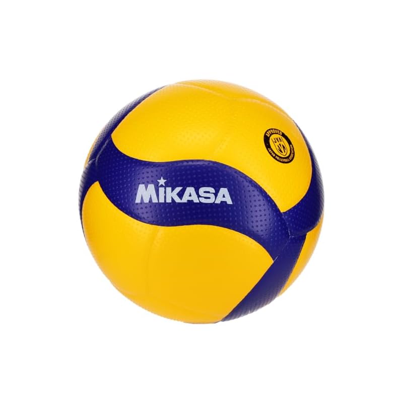 Mikasa Volleyball, Size 5, International Certified Ball, Approved, General/University/High School, Yellow/Blue, V300W, Recommended Internal Pressure