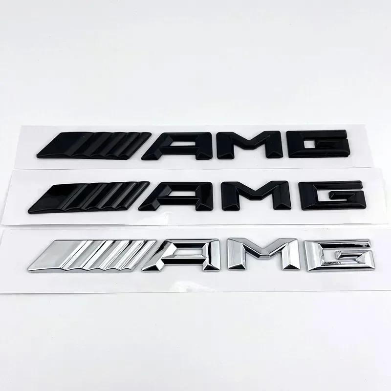 3d ABS Black AMG Emblem Letters Car Trunk Badge For Mercedes Benz W204 W205 W176 W177 W212 W213 AMG Sticker Accessories