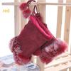 Gift Lady New Genuine Color Soft Trim Wrist Warm Rabbit Fur Women Gloves Fingerless