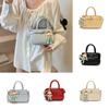 Fashion Small Crossbody Bag With Stitching Detail And Polyester Lining For Casual Outings