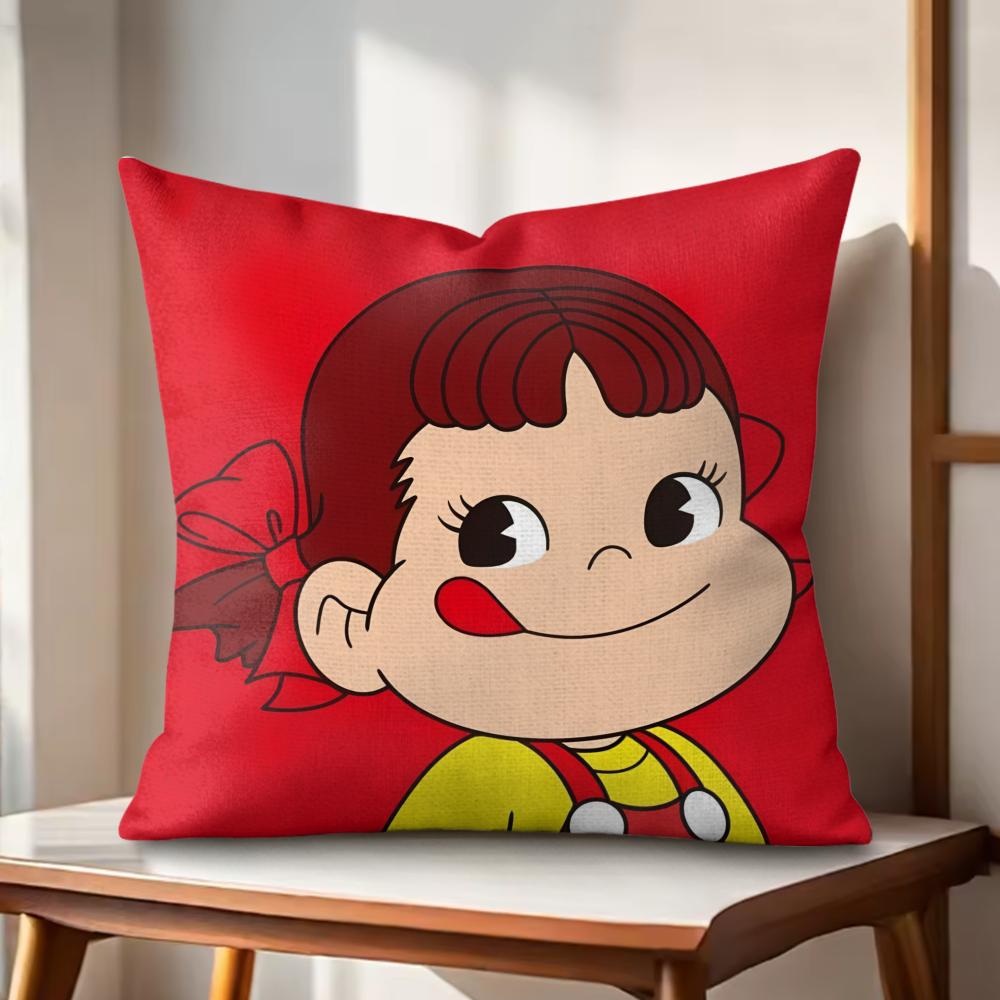 PPeko LLollipopACute Cushion Cover Natural Linen Organic Fabric DoubleSided Printing Couch Pillow Covers Home Decor