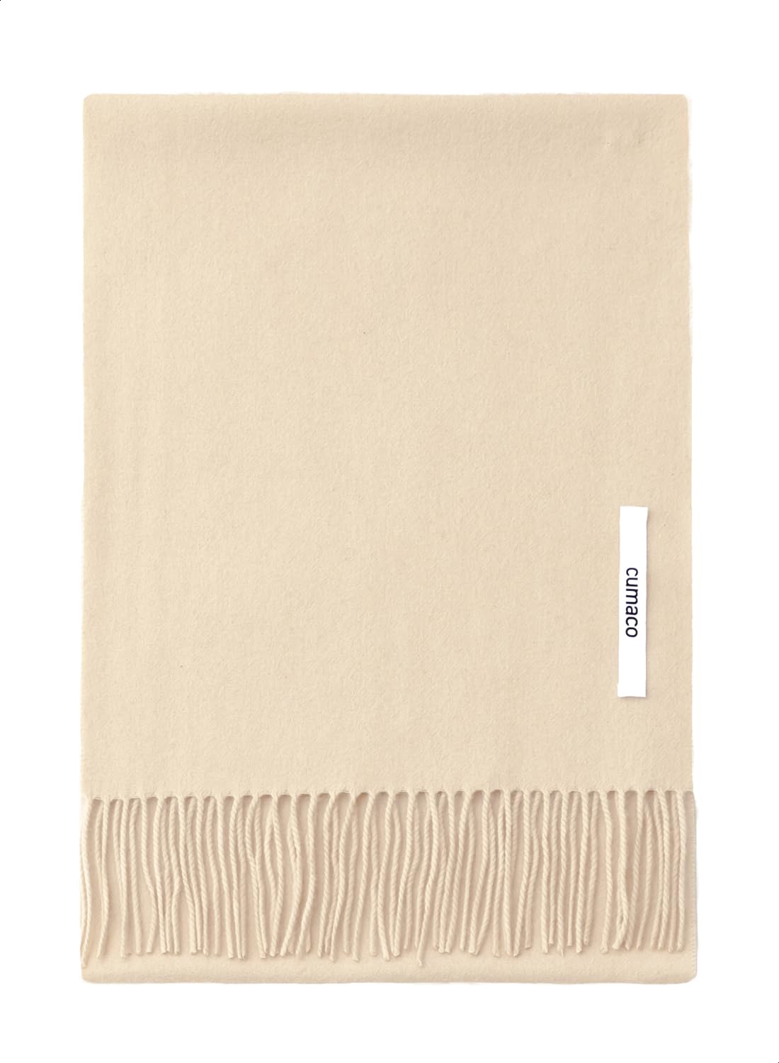 

Light Beige Cashmere Solid Thick Brand Light [cumaco] 02. 100% Scarf, Color, Unisex, Large, Stole, Name, Gift, Brown, C-A0011B-0207