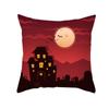 Halloween Pillow Case Cartoon Pumpkin Head Castle Peach Velvet Cushion Home Furnishings