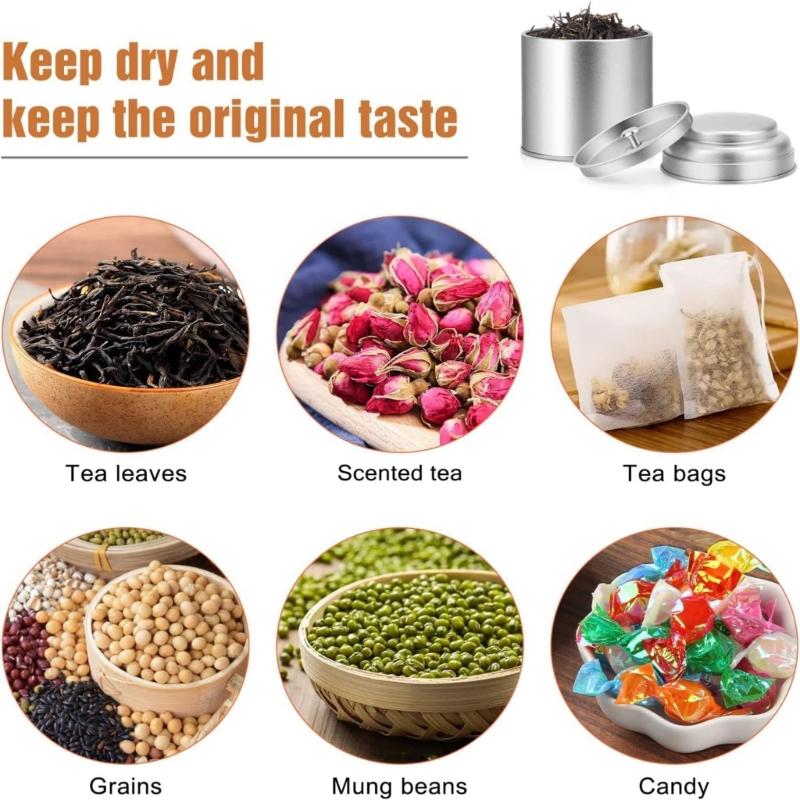 Teas Storage Jar Metal Teas Canister Organizers Box Can Loose Teas Container Storage Gift Box Empty Candy Jars Enduring