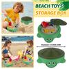 Round Turtle Sandbox, Round Turtle Sandbox For Kids Outdoor Play Area With Lid And Plastic Design Perfect For Sand Play