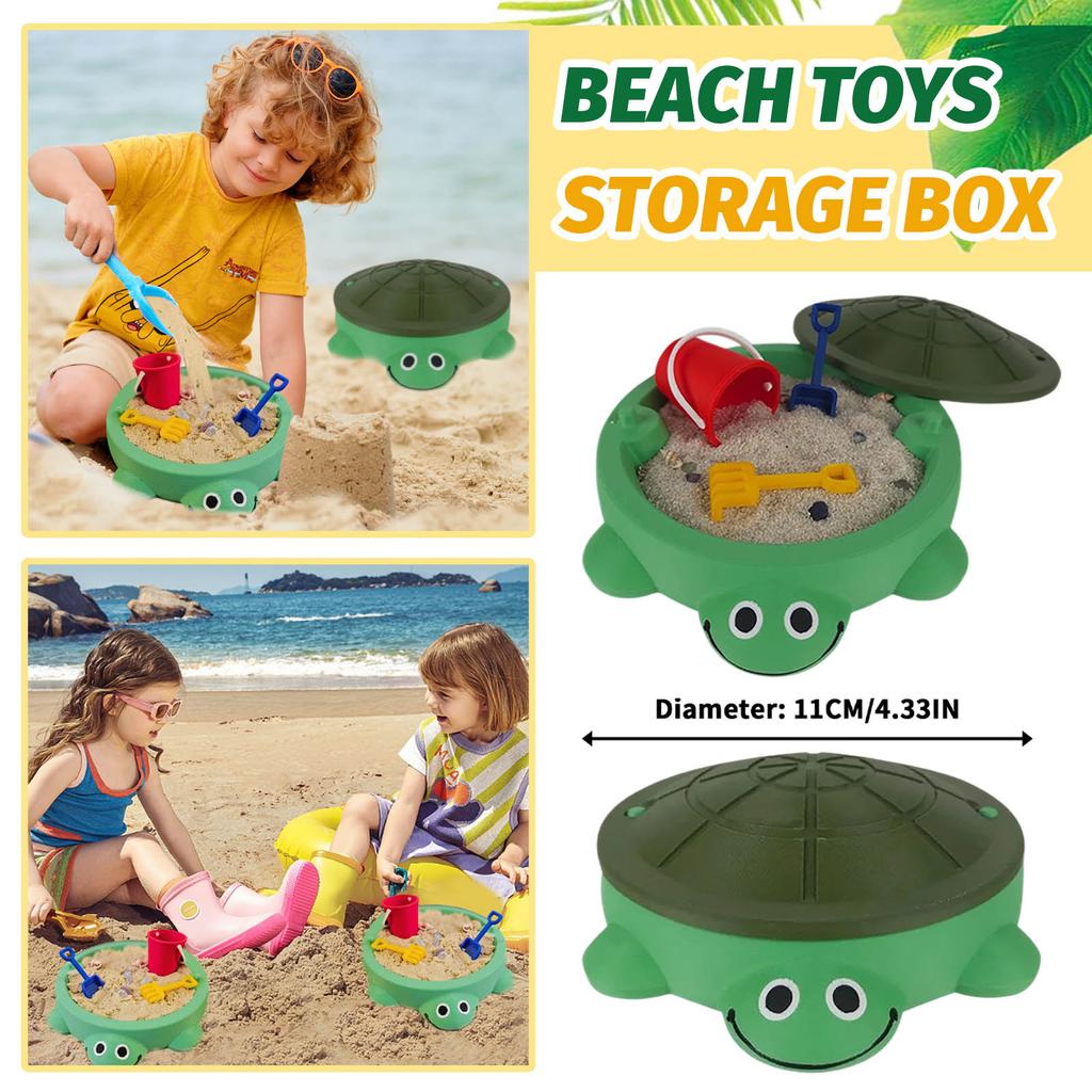 Round Turtle Sandbox, Round Turtle Sandbox For Kids Outdoor Play Area With Lid And Plastic Design Perfect For Sand Play