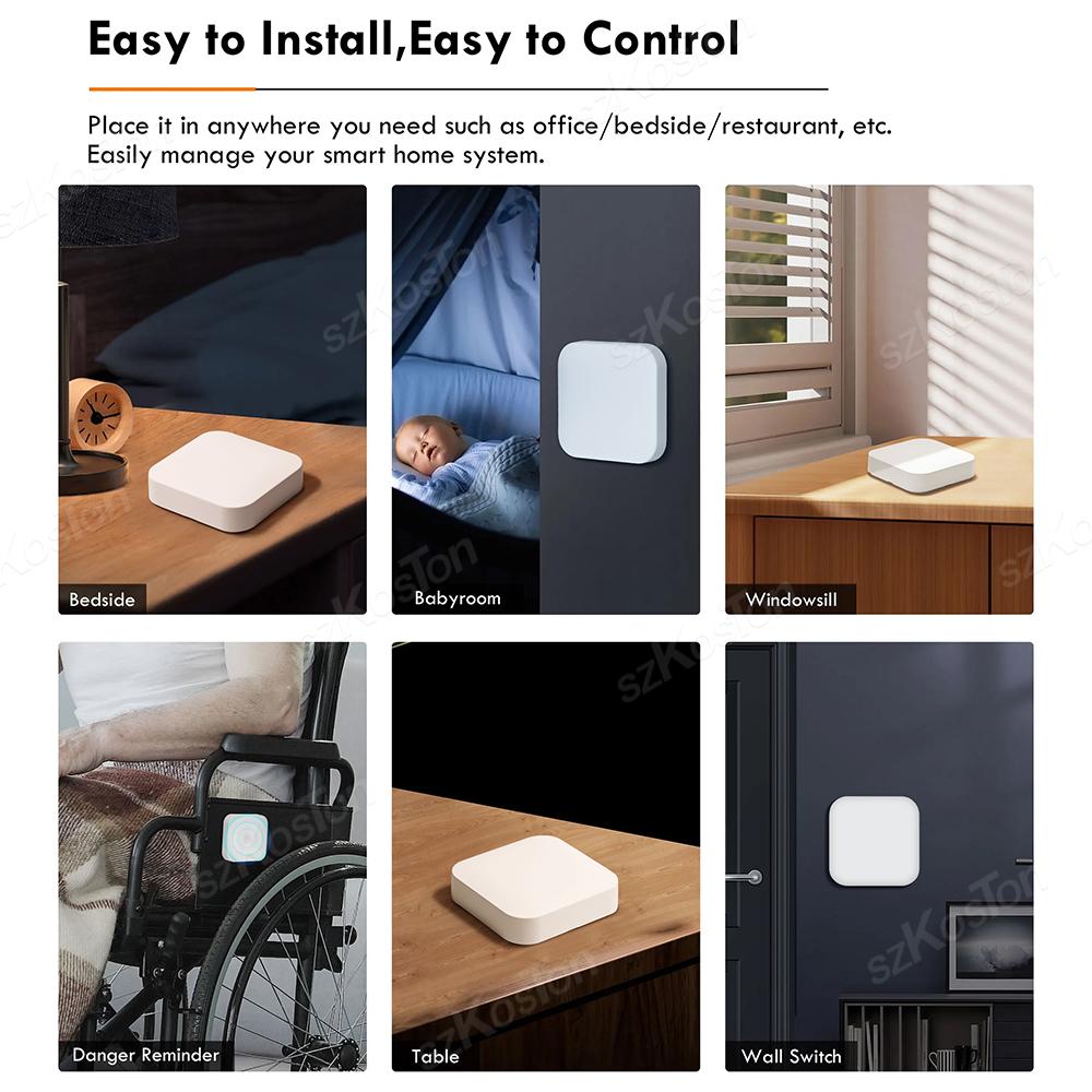 eWeLink APP ZigBee Smart Scene Switch Push Button Smart Home Automation Wireless Remote Control Works with ZigBee Gateway Hub