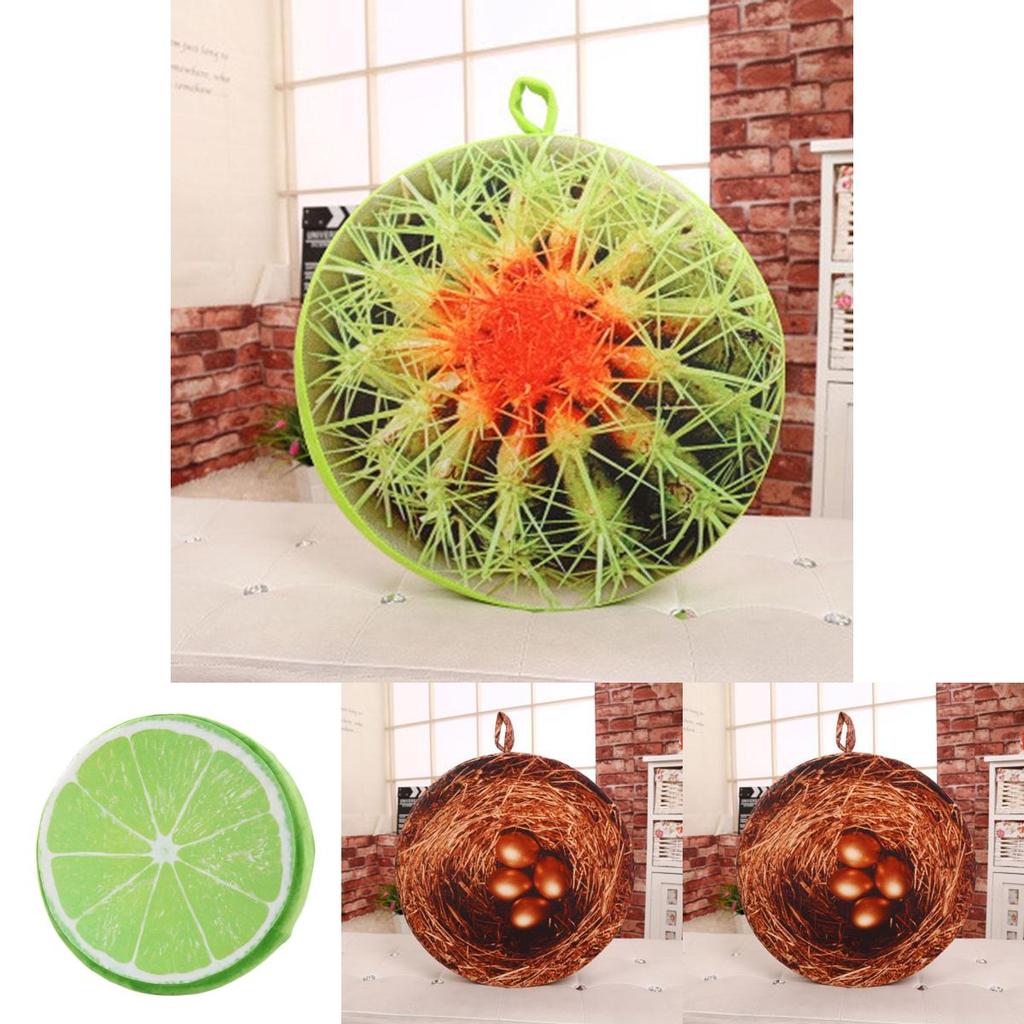 16" Fruit Design Couch Chair Pillow With Removable Cover And Soft Cushion