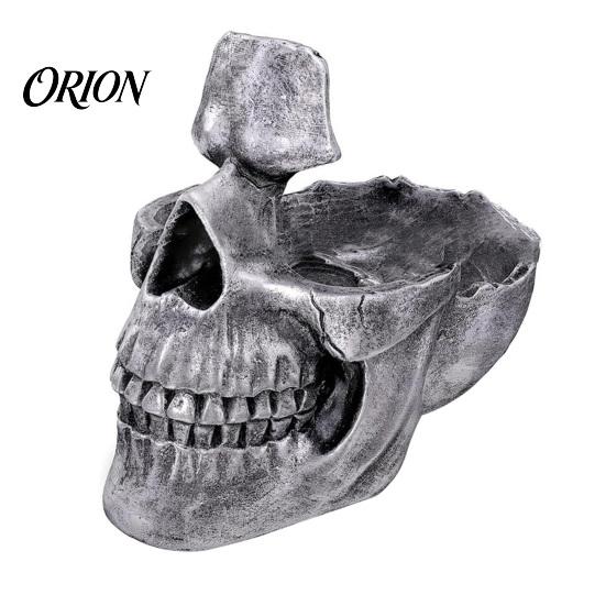 Gothic Office Desk Storage Resin Skull Multifunctional Tray, Eyeglasses Holder Jewelry Organizer for Creative Sculpture Keys Coins Trinkets,