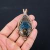 Watermelon Tourmaline Gemstone Pure Copper Wire Wrapped Handmade Pendant Jewelry For Her