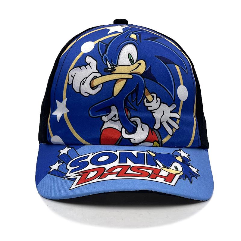Miniso Sonic The Hedgehog Cartoon Character Hat Children's Boys' and Girls' Baseball Cap Beak Hat
