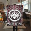 1PC Custom Name Eintracht Frankfurt Patterned Flannel Blanket Suitable For All Seasons for Home Decor Warmth and Comfort Gifts Holiday Present