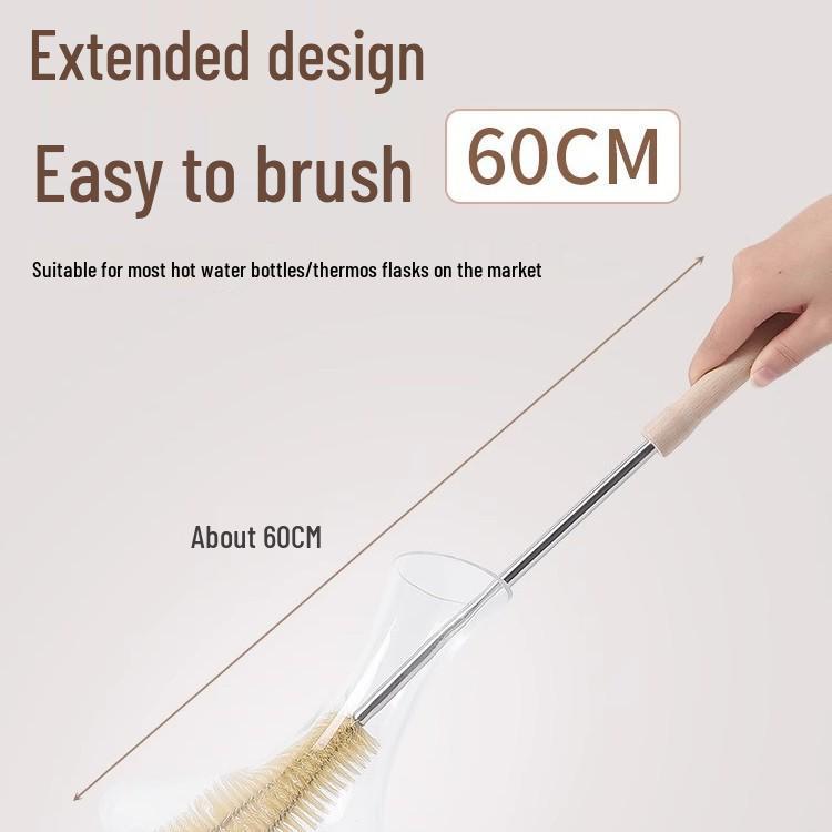 Conjunto de Escovas de Limpeza para Chaleira e Garrafa Térmica com Cabo Longo para Água Pura