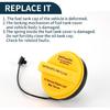 Gas Fuel Cap for Chevrolet Suburban Tahoe 2015-2016 Fuel Filler Cap Black White Yellow
