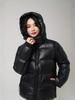 2025 Winter Black Gold White Duck Down Hooded Puffer Jacket - Windproof & Warm