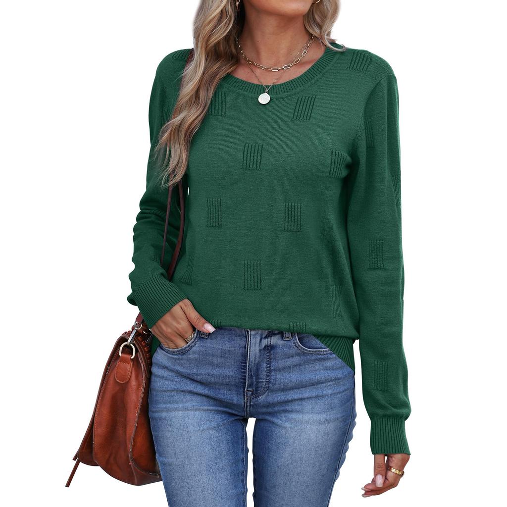 Women Fashion Pullover Sweater R-Neck Long Sleeve Shirts Blouse Knit Casual Cozy Clouds Top
