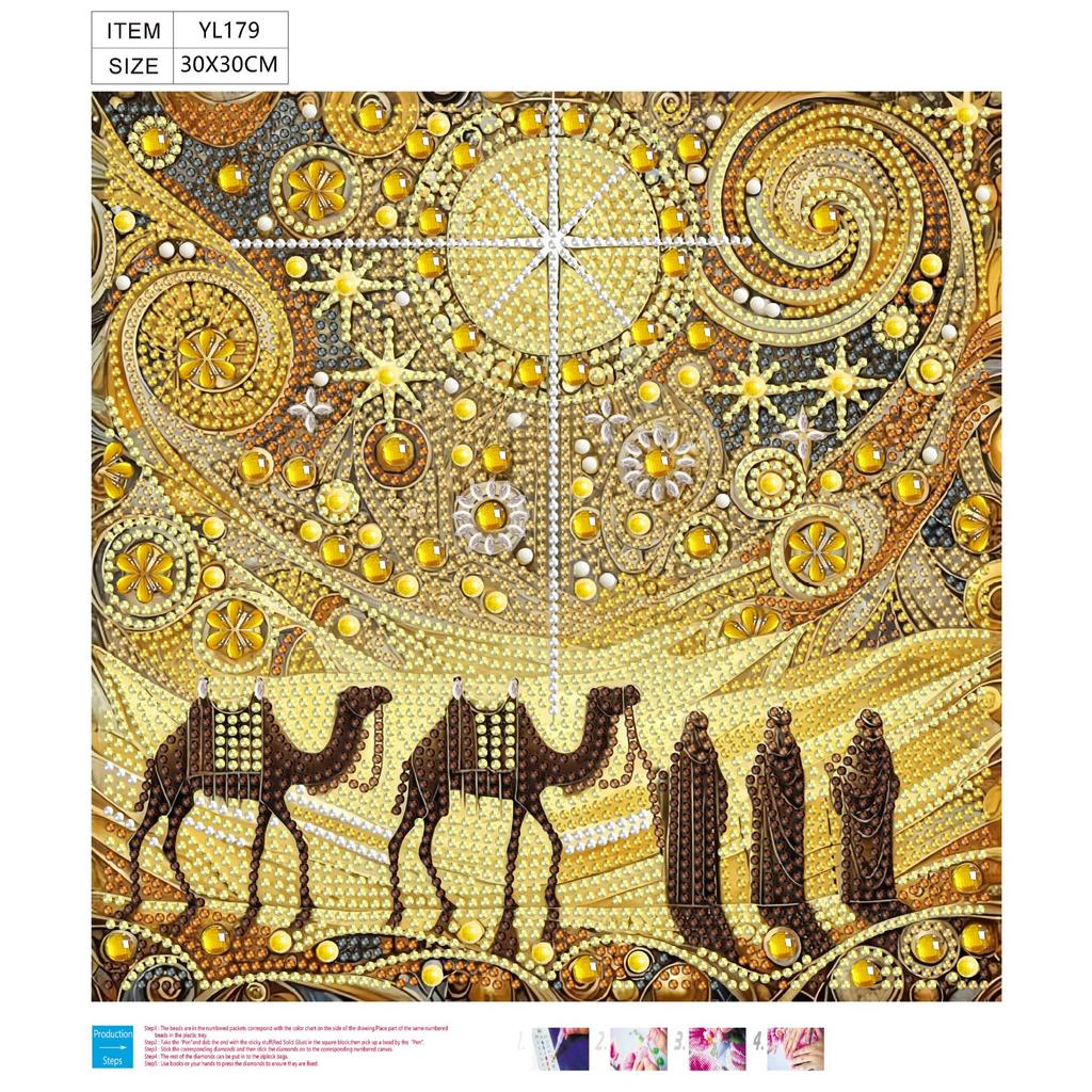 30 * 30 Special-shaped Diamond Painting Full of Diamonds Handmade Sticker Material Package, Diamond Sticker DIY Decorative Painting