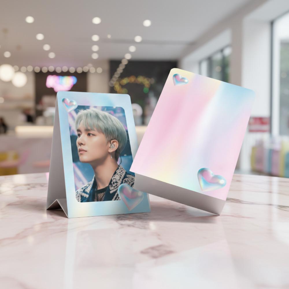 SIXKSHOP Double-Sided Photocard Stand Frame – K-POP Photo Holder 3EA