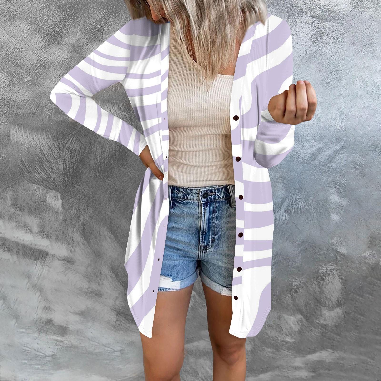 

Женский повседневный кардиган с длинным рукавом и цветочным принтом с карманом XL белый