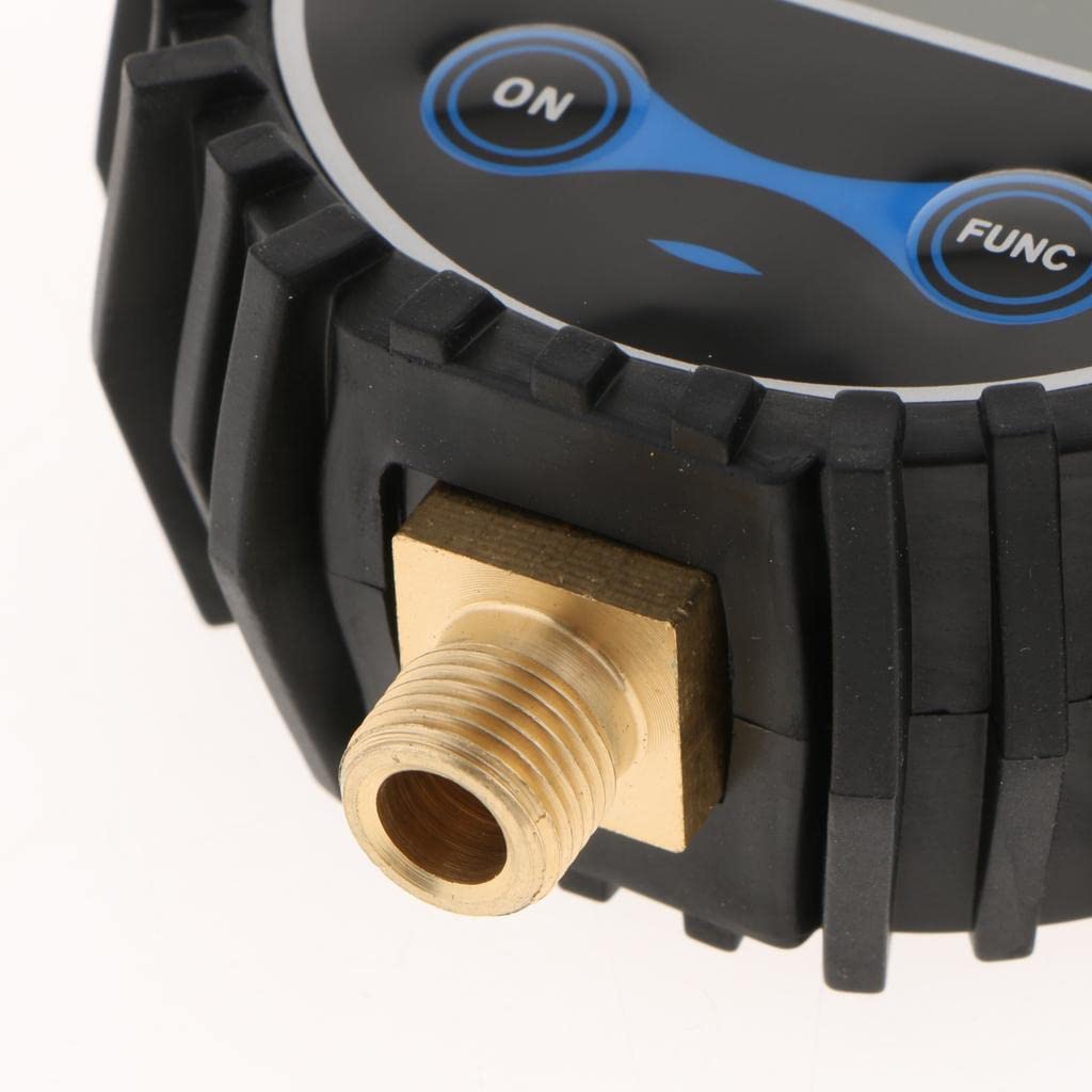 Gonfiatore Digitale per Pneumatici Manometro Schermo LCD Filetto 1/4 13mm