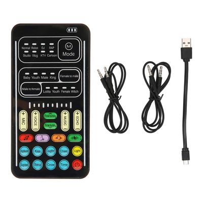 Voice Changer PC 450mah 5V Multifunctional Portable Sound Changer Mini Sound Card for Mobile Phone Computer Game