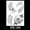 Flower Sketch Tattoo Sticker, Black And White Half Arm Tattoo Sticker, Waterproof And Sweat Proof Tattoo